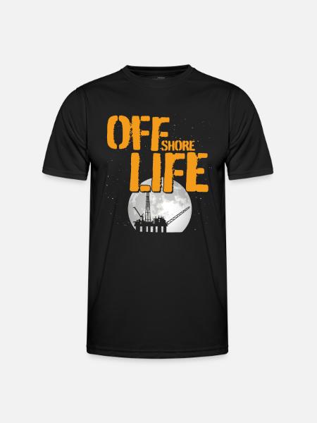 Off Shore Life - Männer Funktions-T-Shirt - Schwarz