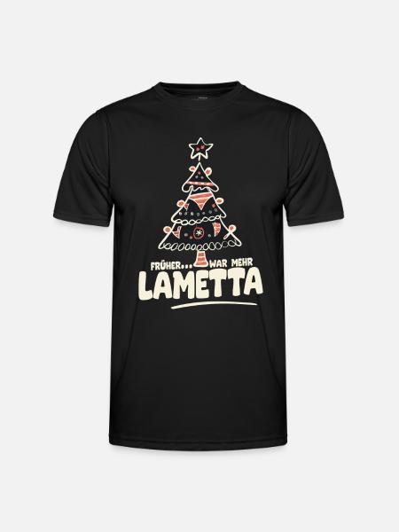 Früher war mehr Lametta - Männer Funktions-T-Shirt - Schwarz