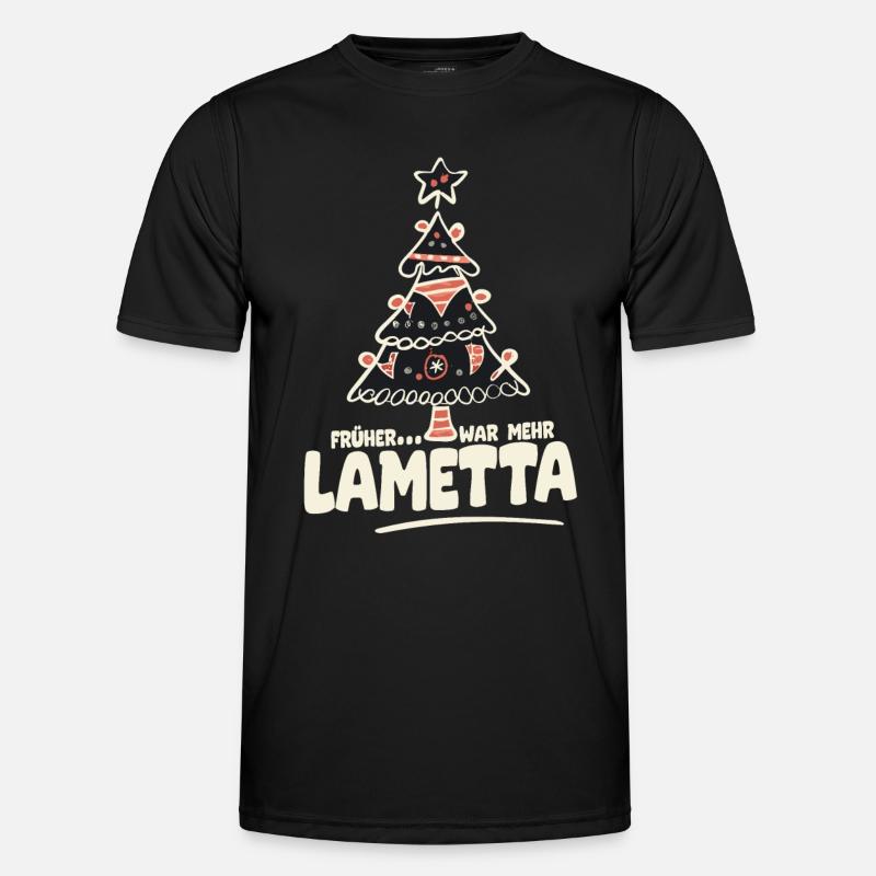 Früher war mehr Lametta - Männer Funktions-T-Shirt - Schwarz