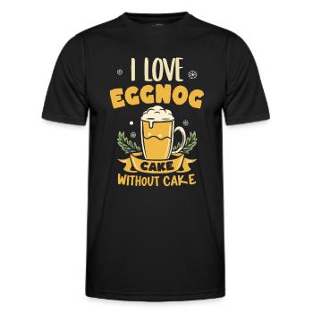 I Love Eggnoc Cake Without Cake - Men's Functional T-Shirt - black - Front - AI Model Male 178 dark (178cm)
