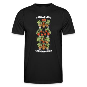 J’aime vraiment jardiner haut jardin vertical amour - T-shirt sport Homme - noir - Devant - AI Model Male 178 dark (178cm)