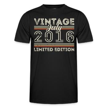 Juli 2016 Juli Geburtstagsgeschenk Juli 2016 - Männer Funktions-T-Shirt - Schwarz - Vorne - AI Model Male 178 dark (178cm)