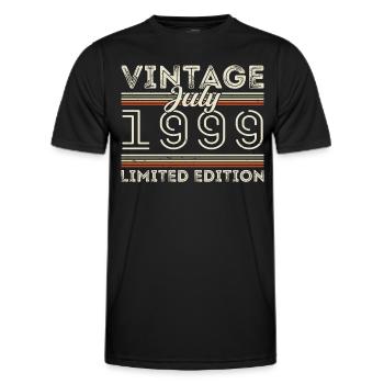 Juli 1999 Juli Geburtstagsgeschenk Juli 1999 - Männer Funktions-T-Shirt - Schwarz - Vorne - AI Model Male 178 dark (178cm)