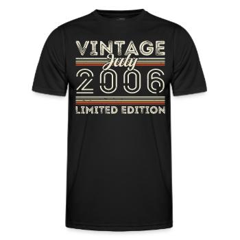 Juli 2006 Juli Geburtstagsgeschenk Juli 2006 - Männer Funktions-T-Shirt - Schwarz - Vorne - AI Model Male 178 dark (178cm)