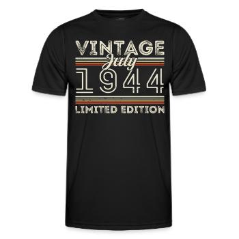Juli 1944 Juli Geburtstagsgeschenk Juli 1944 - Männer Funktions-T-Shirt - Schwarz - Vorne - AI Model Male 178 dark (178cm)