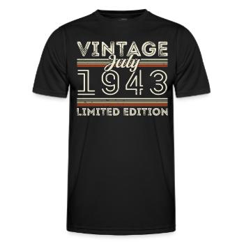 Juli 1943 Juli Geburtstagsgeschenk Juli 1943 - Männer Funktions-T-Shirt - Schwarz - Vorne - AI Model Male 178 dark (178cm)