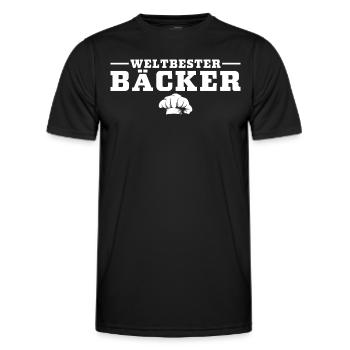 Hobbybäcker Weltbester Bäcker Geschenk - Männer Funktions-T-Shirt - Schwarz - Vorne - AI Model Male 178 dark (178cm)
