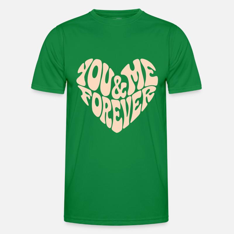 You & Me Forever | Romantisches Partner-Statement Männer Funktions-T-Shirt