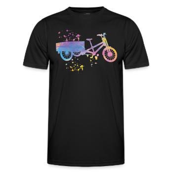 Heavy Duty Bike Cargo Bike Cargo Bike Cargo Bike - Men's Functional T-Shirt - black - Front - AI Model Male 178 dark (178cm)