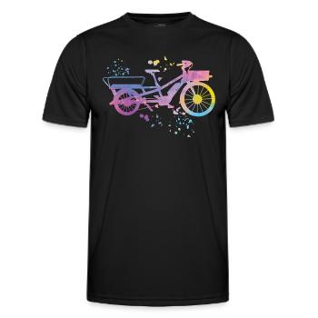 Heavy Duty Bike Cargo Bike Cargo Bike Cargo Bike - Men's Functional T-Shirt - black - Front - AI Model Male 178 dark (178cm)