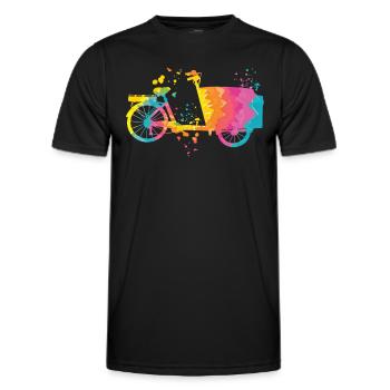 Heavy Duty Bike Cargo Bike Cargo Bike Cargo Bike - Men's Functional T-Shirt - black - Front - AI Model Male 178 dark (178cm)