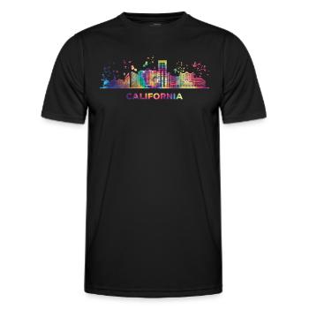 Kalifornier Skyline Kalifornien - Männer Funktions-T-Shirt - Schwarz - Vorne - AI Model Male 178 dark (178cm)