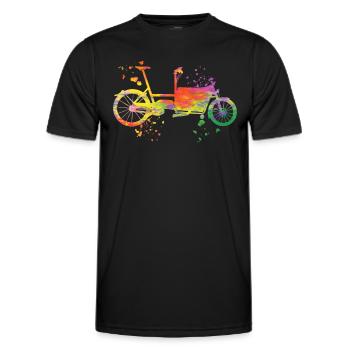Heavy Duty Bike Cargo Bike Cargo Bike Cargo Bike - Men's Functional T-Shirt - black - Front - AI Model Male 178 dark (178cm)