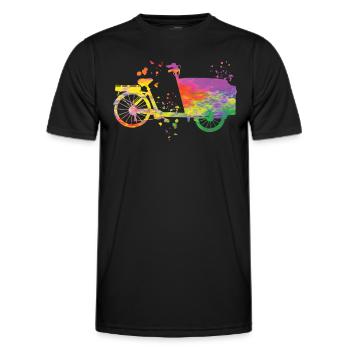 Heavy Duty Bike Cargo Bike Cargo Bike Cargo Bike - Men's Functional T-Shirt - black - Front - AI Model Male 178 dark (178cm)