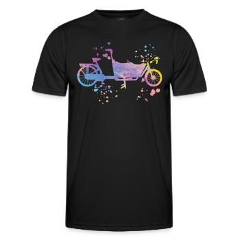 Heavy Duty Bike Cargo Bike Cargo Bike Cargo Bike - Men's Functional T-Shirt - black - Front - AI Model Male 178 dark (178cm)