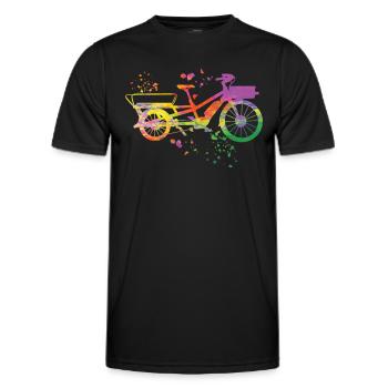 Heavy Duty Bike Cargo Bike Cargo Bike Cargo Bike - Men's Functional T-Shirt - black - Front - AI Model Male 178 dark (178cm)