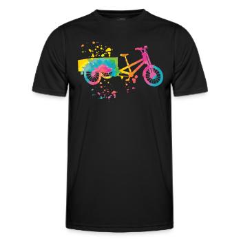 Heavy Duty Bike Cargo Bike Cargo Bike Cargo Bike - Men's Functional T-Shirt - black - Front - AI Model Male 178 dark (178cm)