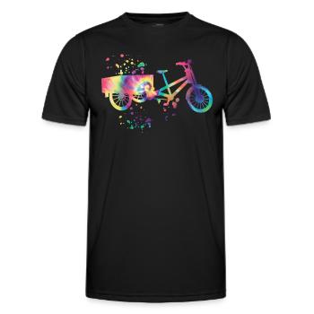Heavy Duty Bike Cargo Bike Cargo Bike Cargo Bike - Men's Functional T-Shirt - black - Front - AI Model Male 178 dark (178cm)