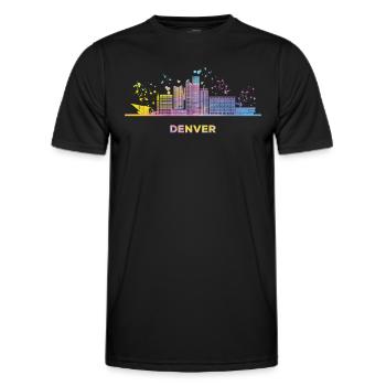 Denverites Skyline Denver - T-shirt sport Homme - noir - Devant - AI Model Male 178 dark (178cm)