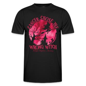 Witch Burgundy Multiple Myeloma Cancer - Men's Functional T-Shirt - black - Front - AI Model Male 178 dark (178cm)