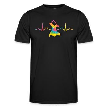 Heartbeat Valse viennoise Danses de salon - T-shirt sport Homme - noir - Devant - AI Model Male 178 dark (178cm)