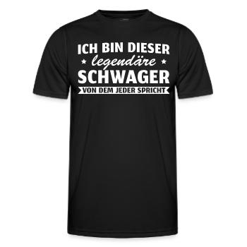 Legendärer Schwager von dem jeder spricht - Männer Funktions-T-Shirt - Schwarz - Vorne - AI Model Male 178 dark (178cm)