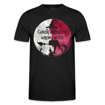 Witch Burgundy White Head and Neck Cancer - Men's Functional T-Shirt - black - Front - AI Model Male 178 dark (178cm)