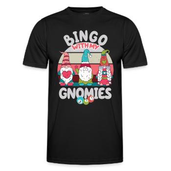 Bingo Mit Meinen Gnomies Lustiges Bingo - Männer Funktions-T-Shirt - Schwarz - Vorne - AI Model Male 178 dark (178cm)