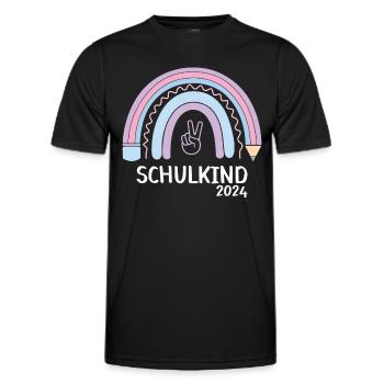 Rentrée scolaire Premier jour d’école enfant 2024 - T-shirt sport Homme - noir - Devant - AI Model Male 178 dark (178cm)