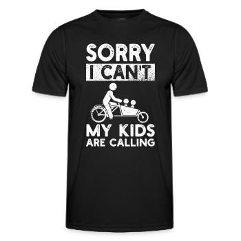 Cargo Bike Cargo Bike Cargo Bike - Men's Functional T-Shirt - black - Front - AI Model Male 178 dark (178cm)