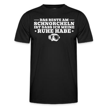 Schnorcheln Humor Tauchen - Männer Funktions-T-Shirt - Schwarz - Vorne - AI Model Male 178 dark (178cm)