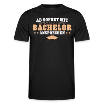 Mit Bachelor ansprechen Bestandene Bachelorprüfung - Männer Funktions-T-Shirt - Schwarz - Vorne - AI Model Male 178 dark (178cm)