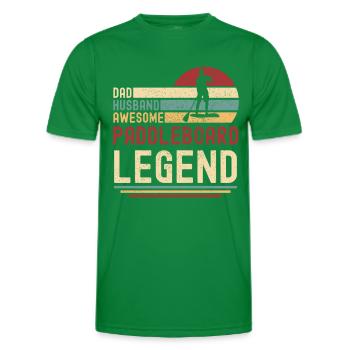 Papa Ehemann Paddleboard Legende vintage retro - Männer Funktions-T-Shirt - Kelly Green - Vorne - AI Model Male 178 dark (178cm)