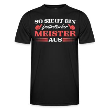 Meisterprüfung bestanden Ausbildung Meister - Männer Funktions-T-Shirt - Schwarz - Vorne - AI Model Male 178 dark (178cm)