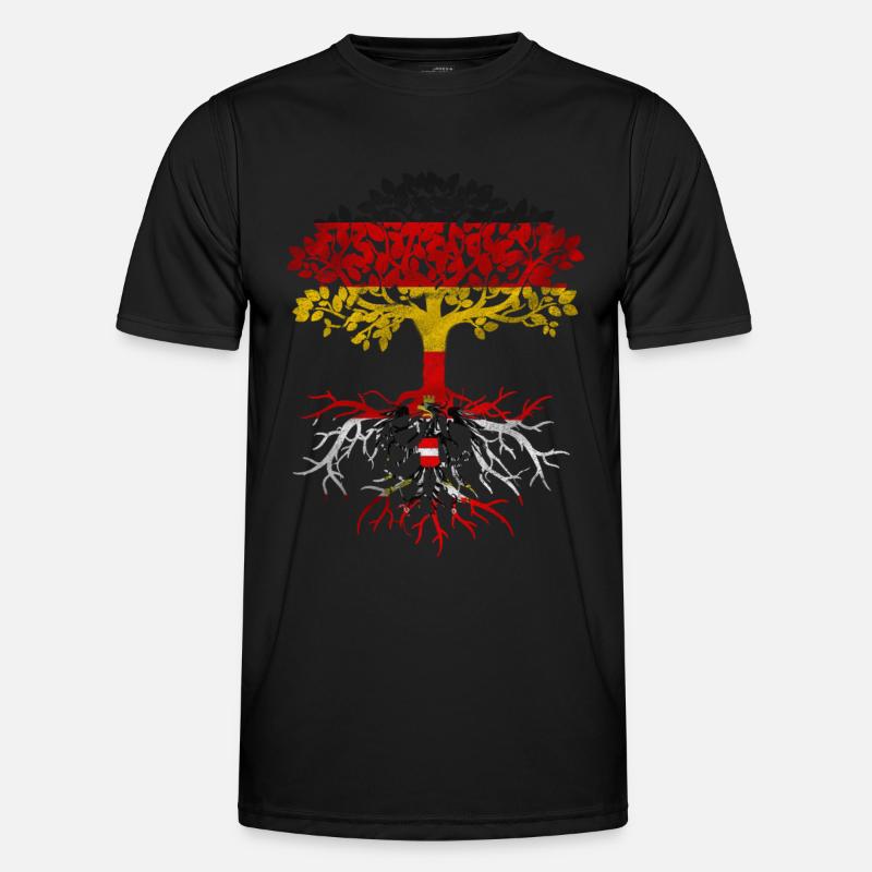 German with Austrian roots - Men's Functional T-Shirt - black