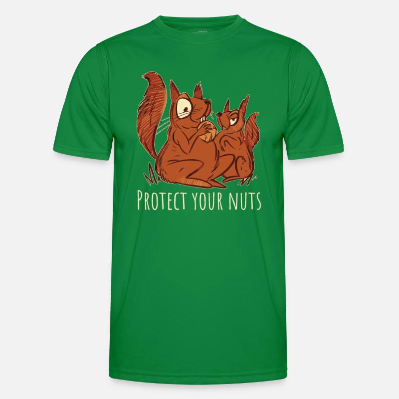 Squirrel Rodent Protect Your Nuts Men's Functional T-Shirt