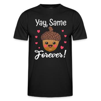 Yay Same Acorn Forever Bachelor Party Bride - T-shirt sport Homme - noir - Devant - AI Model Male 178 dark (178cm)