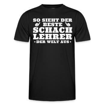 Bester Schachlehrer der Welt - Männer Funktions-T-Shirt - Schwarz - Vorne - AI Model Male 178 dark (178cm)