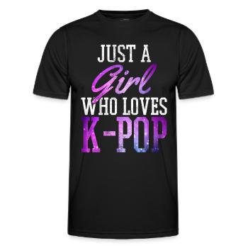 K-Pop-Fan Geschenk Koreanische Popmusik - Männer Funktions-T-Shirt - Schwarz - Vorne - AI Model Male 178 dark (178cm)