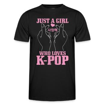 K-Pop-Fan Geschenk Koreanische Popmusik - Männer Funktions-T-Shirt - Schwarz - Vorne - AI Model Male 178 dark (178cm)