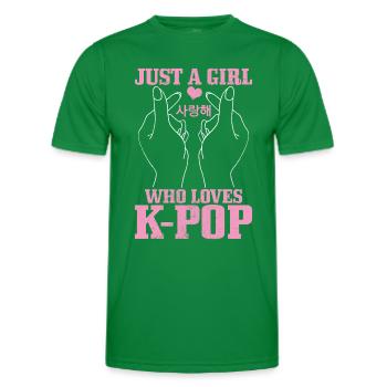 K-Pop-Fan Geschenk Koreanische Popmusik - Männer Funktions-T-Shirt - Kelly Green - Vorne - AI Model Male 178 dark (178cm)