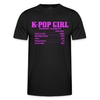 K-Pop Fan Geschenk Koreanische Popmusik - Männer Funktions-T-Shirt - Schwarz - Vorne - AI Model Male 178 dark (178cm)