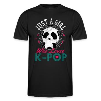 K-Pop Fan Geschenk Koreanische Popmusik - Männer Funktions-T-Shirt - Schwarz - Vorne - AI Model Male 178 dark (178cm)