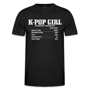 K-Pop-Fan Geschenk Koreanische Popmusik - Männer Funktions-T-Shirt - Schwarz - Vorne - AI Model Male 178 dark (178cm)