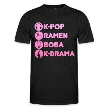 K-Pop-Fan Geschenk Koreanische Popmusik - Männer Funktions-T-Shirt - Schwarz - Vorne - AI Model Male 178 dark (178cm)