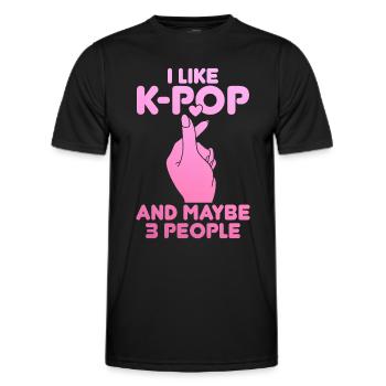 K-Pop-Fan Geschenk Koreanische Popmusik - Männer Funktions-T-Shirt - Schwarz - Vorne - AI Model Male 178 dark (178cm)