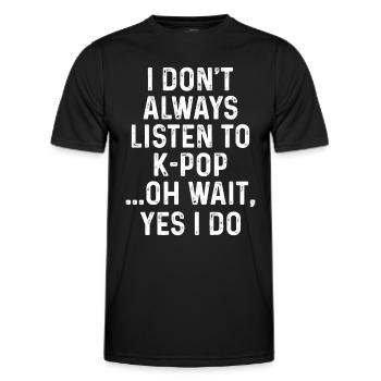 K-Pop-Fan Geschenk Koreanische Popmusik - Männer Funktions-T-Shirt - Schwarz - Vorne - AI Model Male 178 dark (178cm)