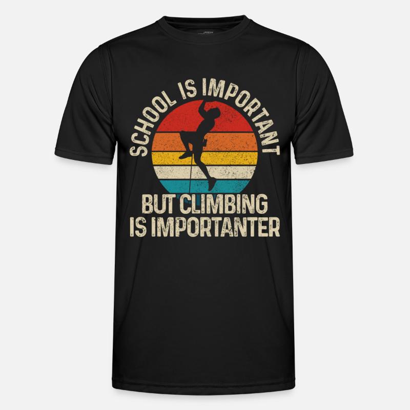 Climbing Bouldering Climber Gift - Men's Functional T-Shirt - black