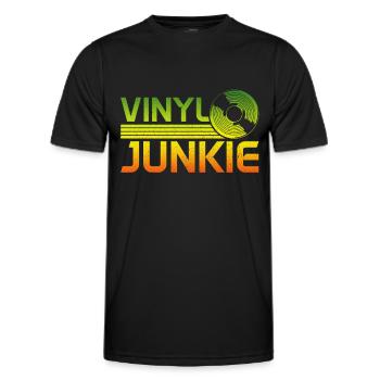 Vinyl Schallplatte Dub Reggae Geschenk - Männer Funktions-T-Shirt - Schwarz - Vorne - AI Model Male 178 dark (178cm)