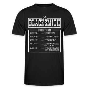 Schmieden Schmied Hufschmied Geschenk - Männer Funktions-T-Shirt - Schwarz - Vorne - AI Model Male 178 dark (178cm)